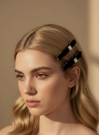 Honey Velvet Slim Bow Clip