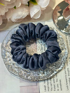 Small Dahlia Mulberry Silk Scrunchies