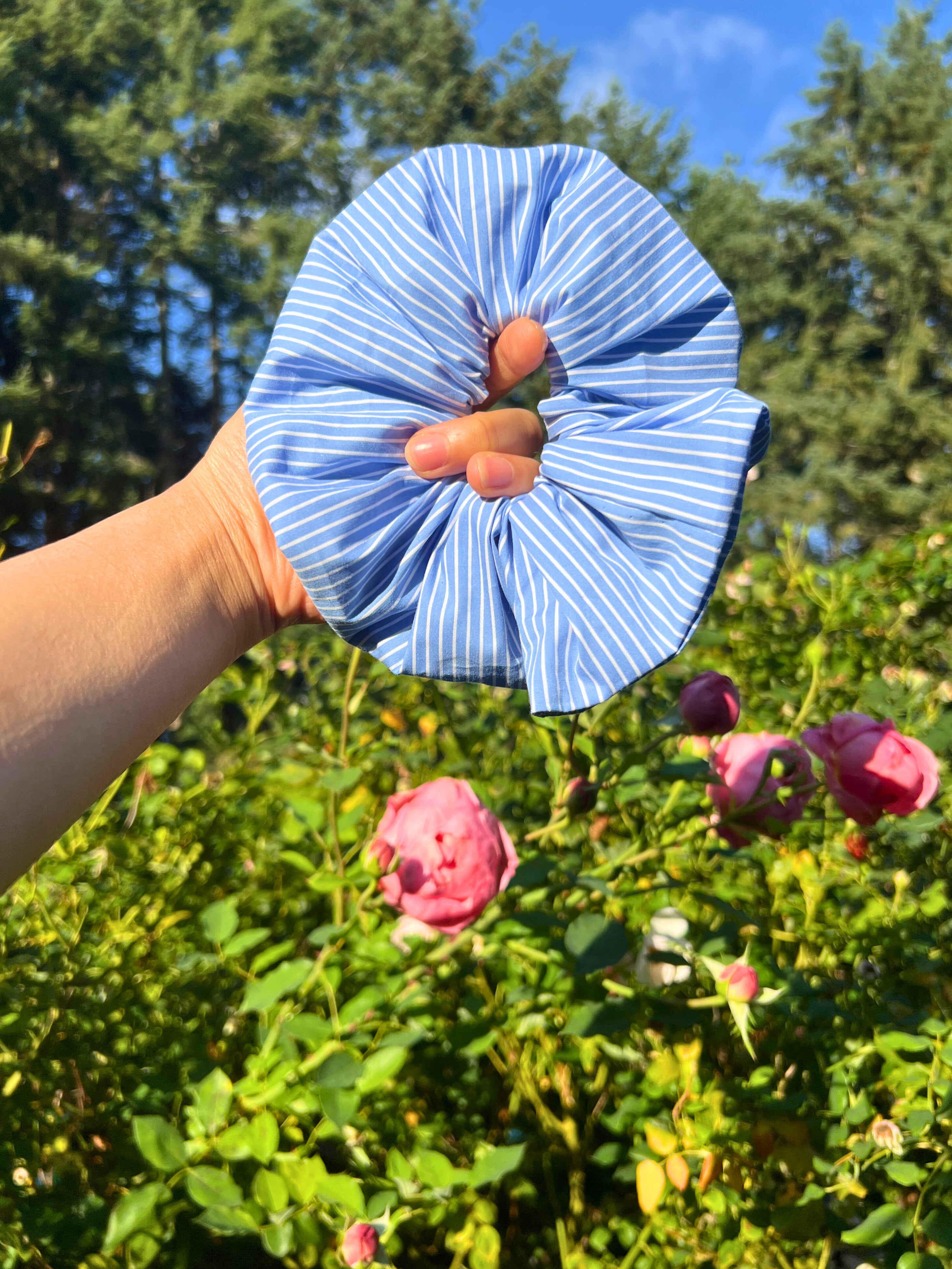 XL Una Striped Poplin Scrunchies