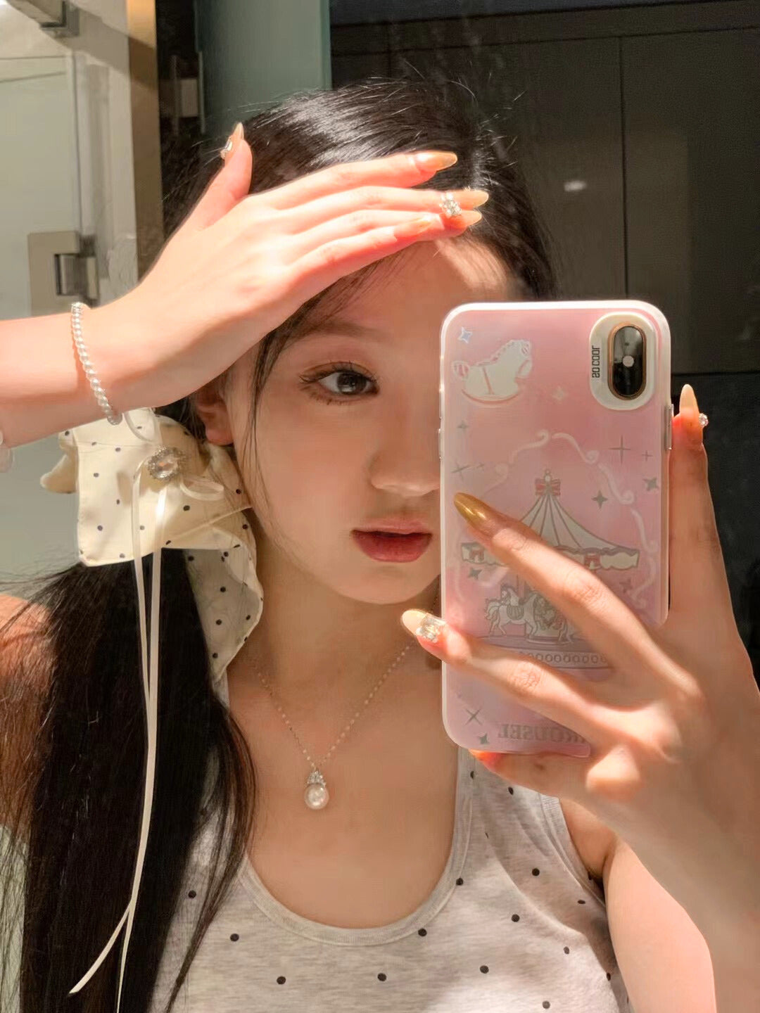 Polka Square Handkerchief Scrunchies