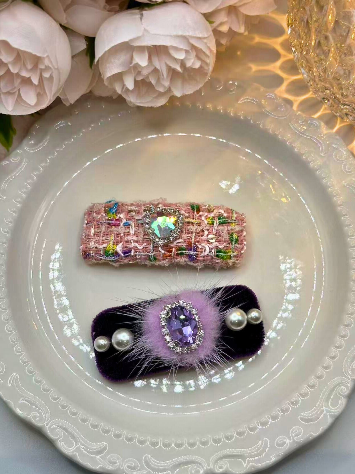 Nikki Pom Pom Velvet Bow