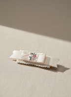 Hibiscus Embroidery Lace Flat Bow