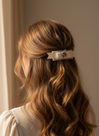 Hibiscus Embroidery Lace Flat Bow