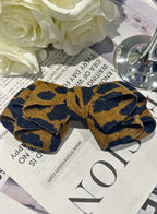 Leopard Layered Bow Barrette