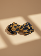 Leopard Layered Bow Barrette