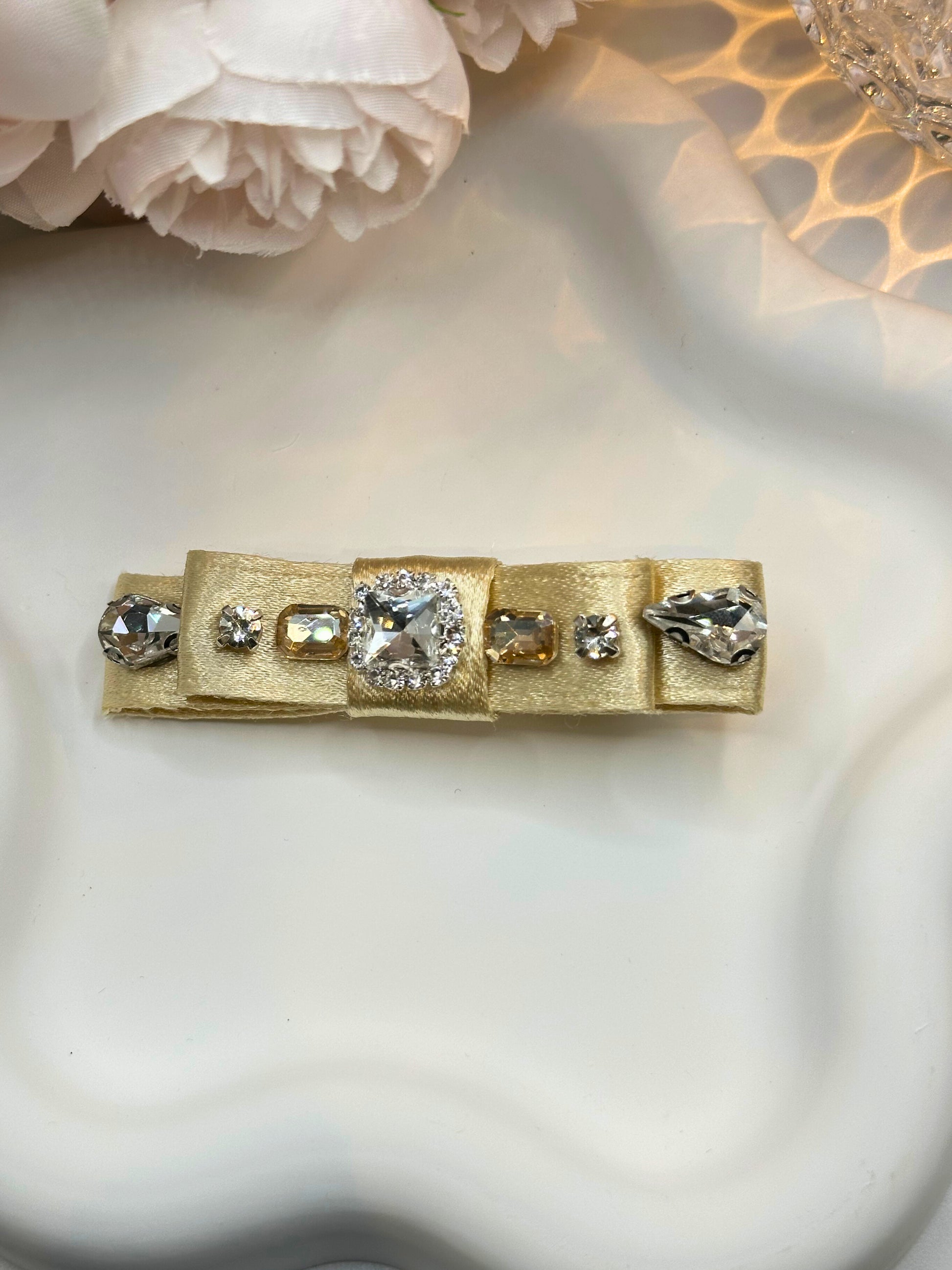 Goldie Bejewelled Flat Bow