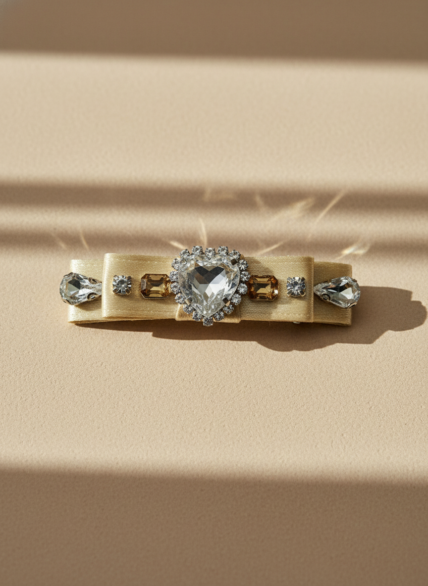 Goldie Bejewelled Flat Bow