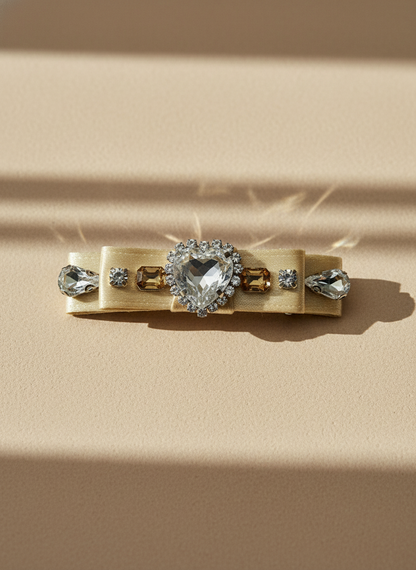 Goldie Bejewelled Flat Bow