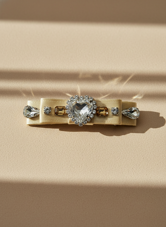 Goldie Bejewelled Flat Bow