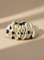Polka Dot Silk Hair Clip