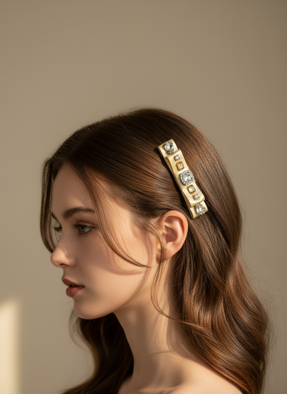 Goldie Bejewelled Flat Bow