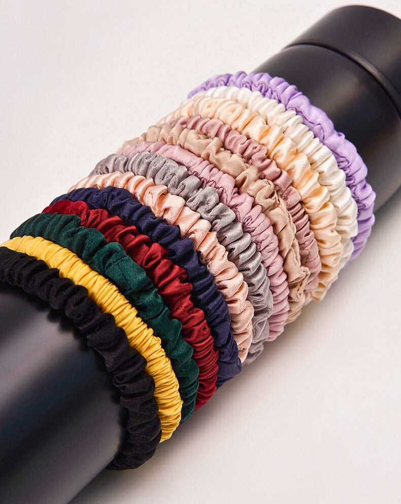 XS Dahlia mulberry Silk Scrunchies