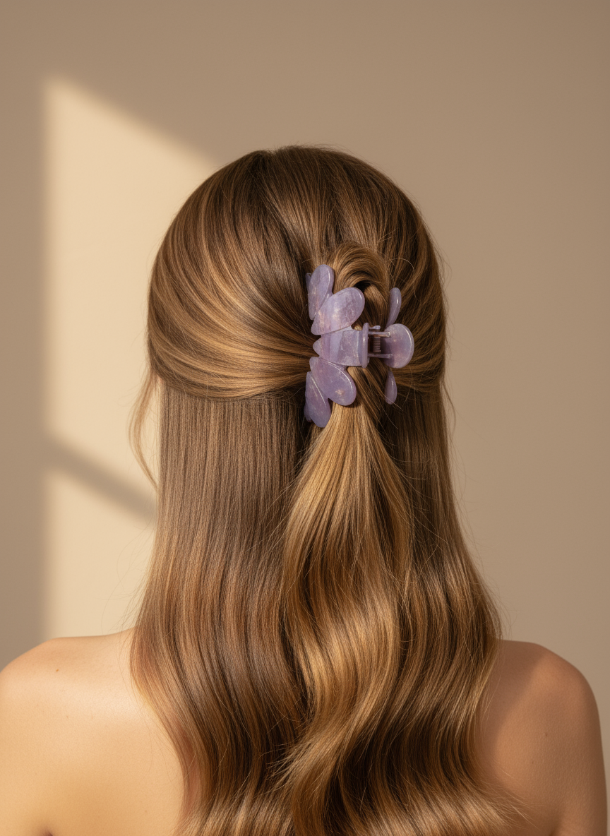 Peacock Hair Claw