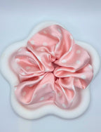 Large Dahlia Polka Mulberry Silk Scrunchies