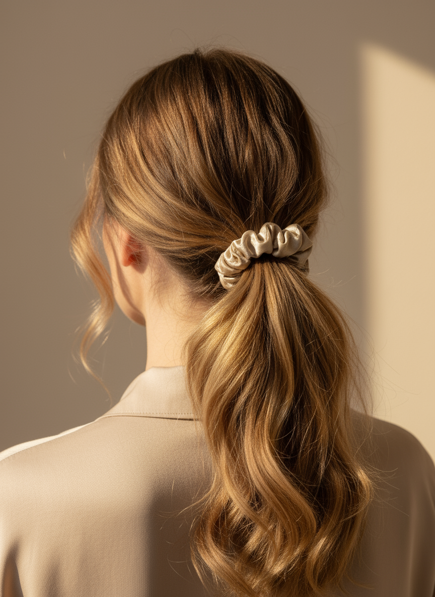 XS Dahlia mulberry Silk Scrunchies