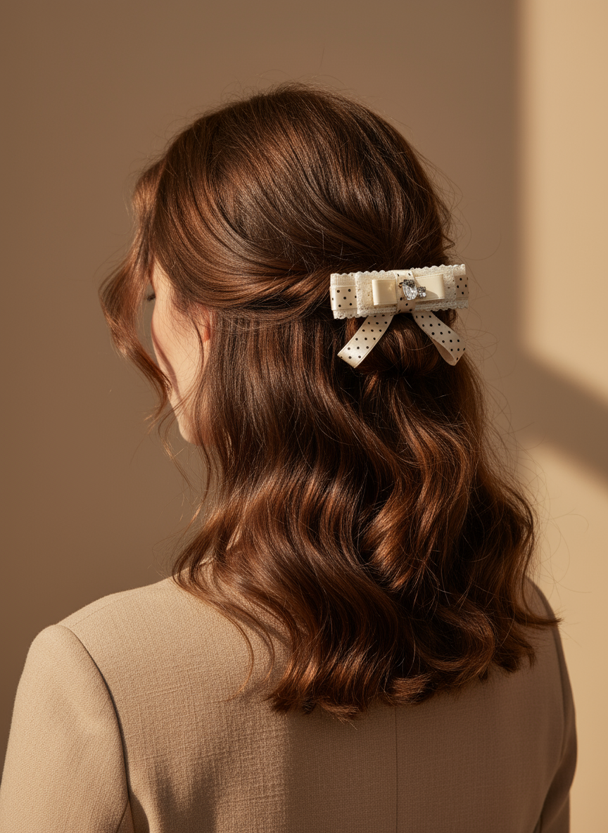 Blair Polka Dots Flat Bow