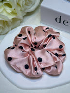 Medium Dahlia Mulberry Silk Scrunchies