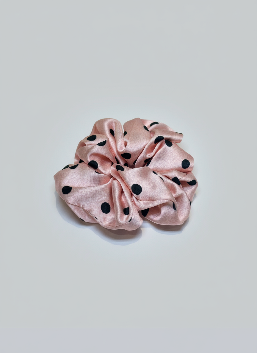 Medium Dahlia Mulberry Silk Scrunchies