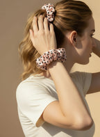 Medium Dahlia Mulberry Silk Scrunchies