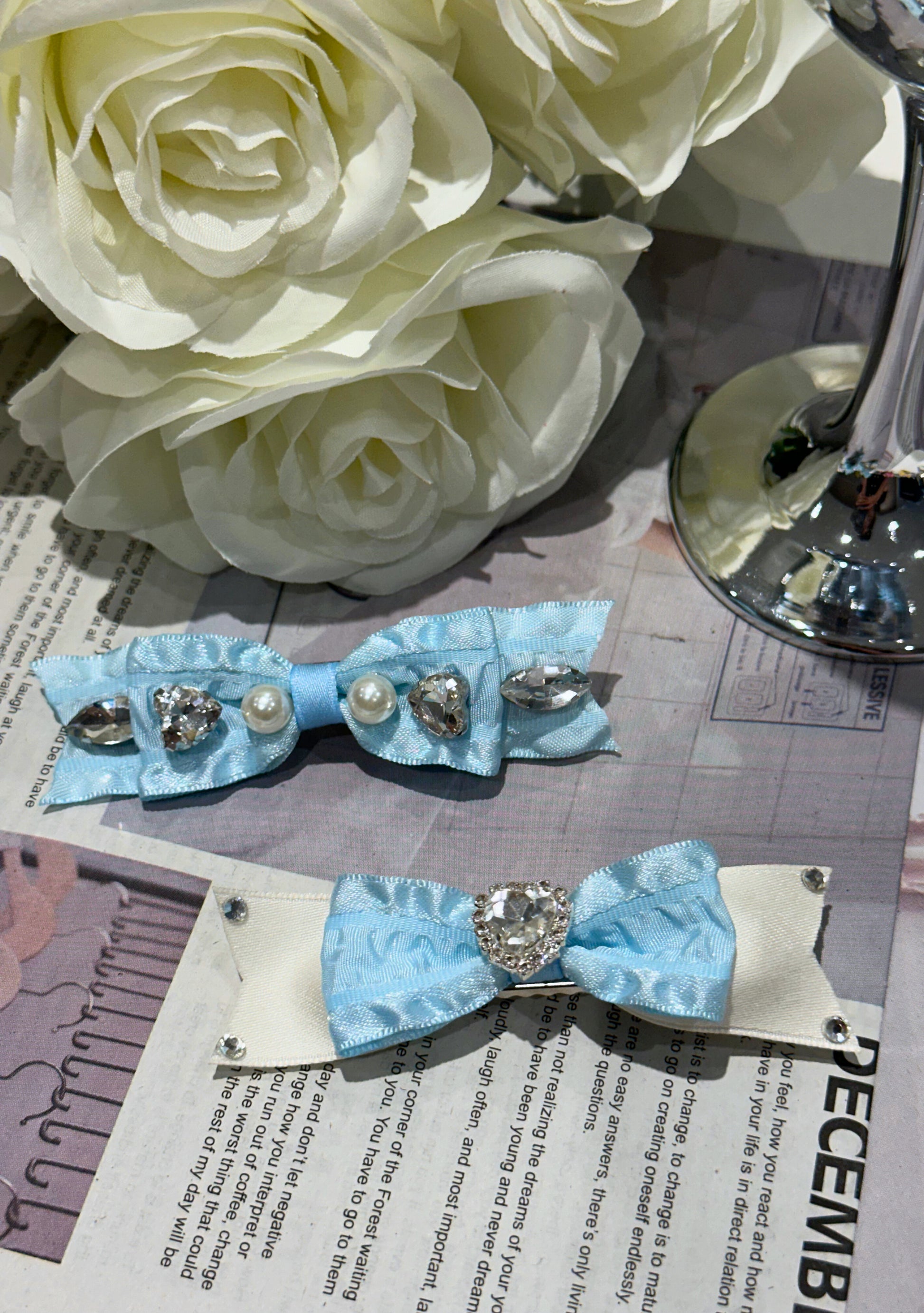 Dreamy Decked Bow Clip