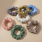 Small Dahlia Mulberry Silk Scrunchies