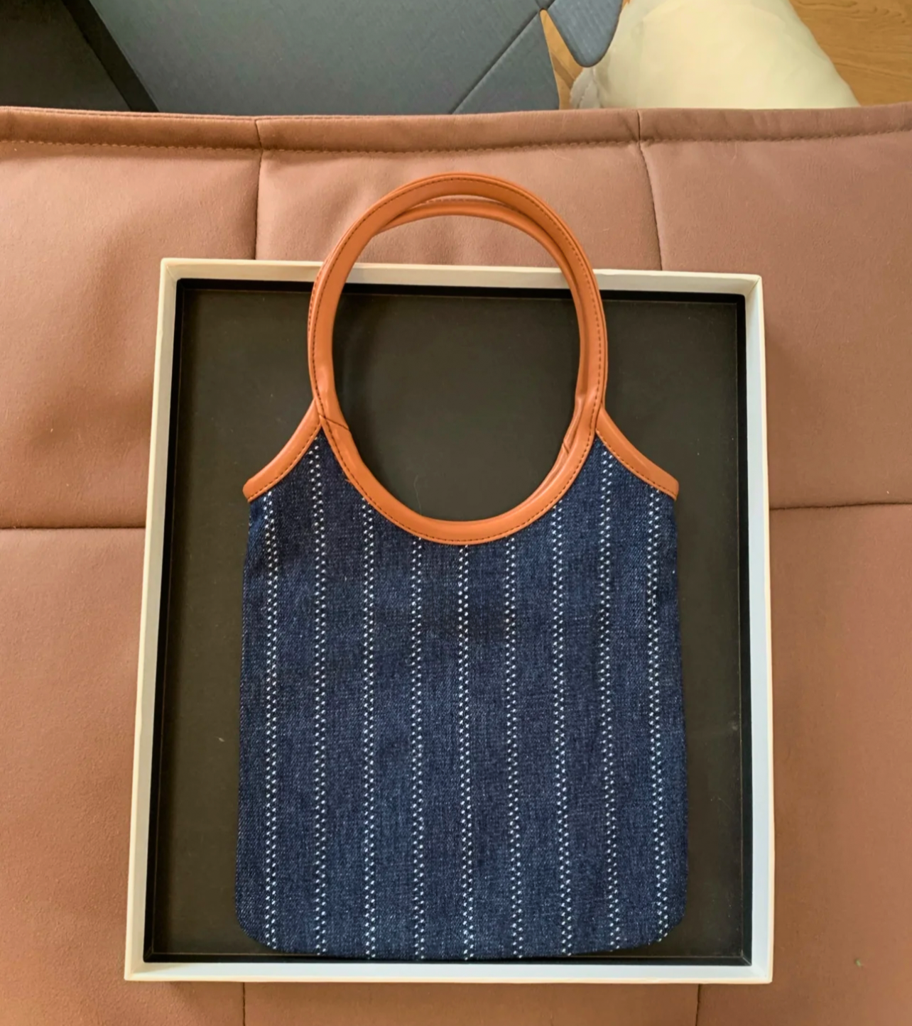 Mini Evelyn Denim Tote