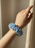 Small Dahlia Polka Mulberry Silk Scrunchies