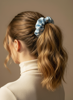 Small Dahlia Polka Mulberry Silk Scrunchies