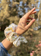 Secret Garden Mulberry Silk Scrunchie