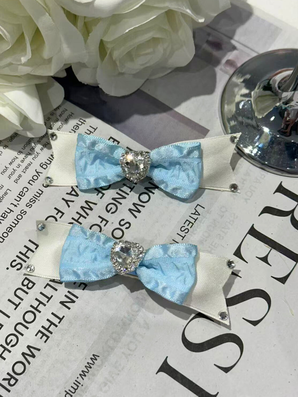 Dreamy Decked Bow Clip