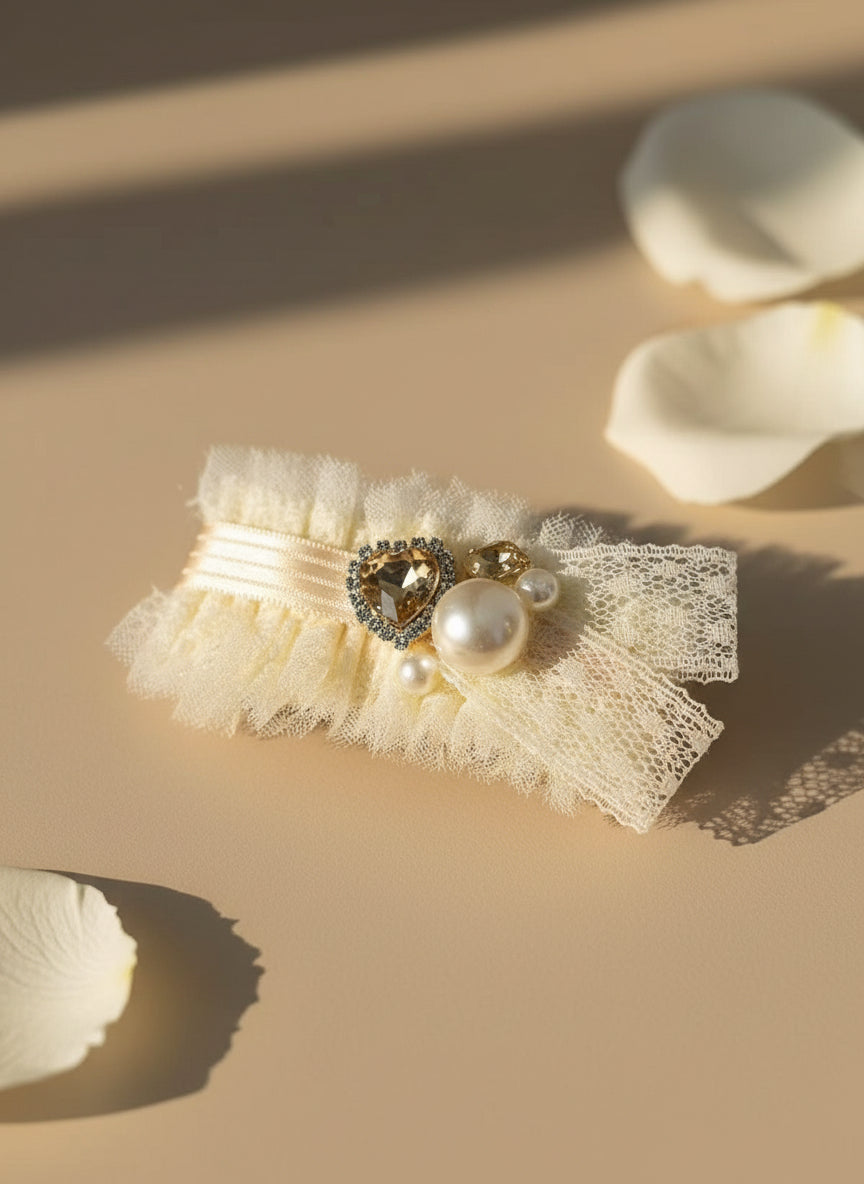 Julianne Ruffled Lace Flat Bow