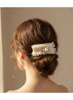 Julianne Ruffled Lace Flat Bow