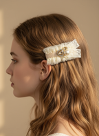 Julianne Ruffled Lace Flat Bow