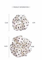 Large Dahlia Polka Mulberry Silk Scrunchies