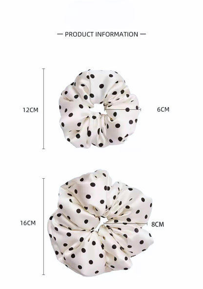 X-Large Dahlia Polka Dots Scrunchies