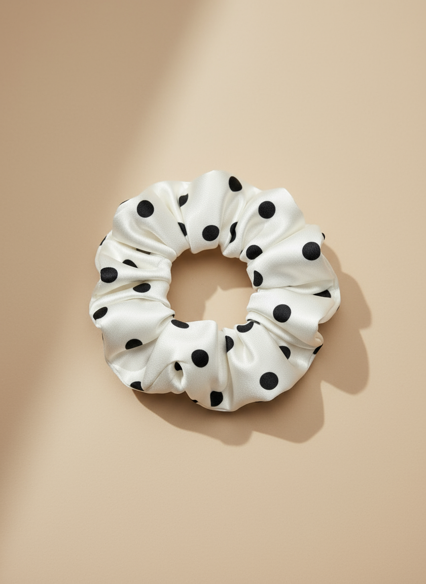 Medium Dahlia Mulberry Silk Scrunchies