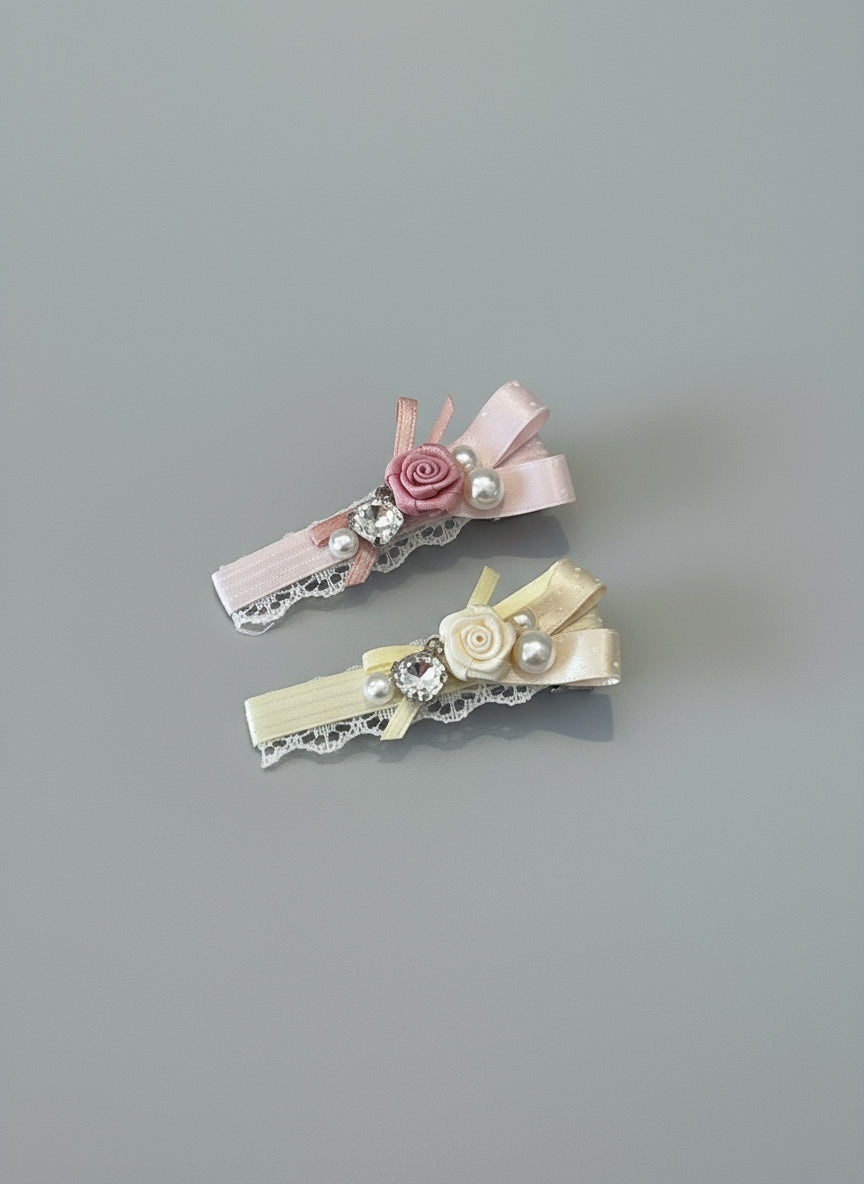 Hailey Rose Polka-Dot  Flat Bow