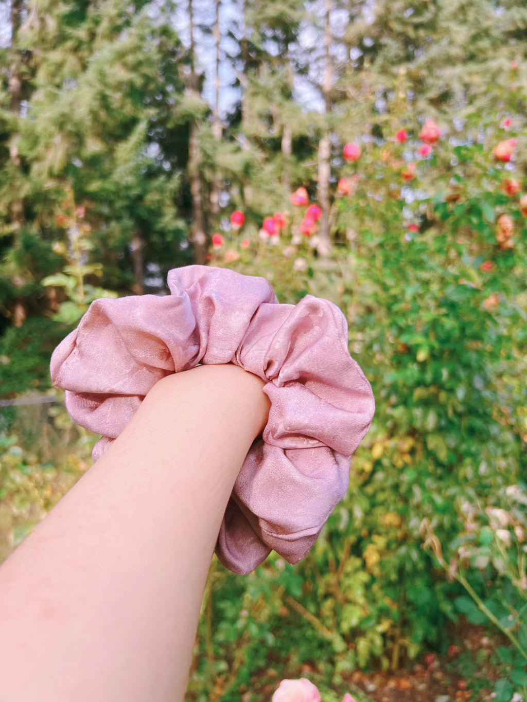 Naias Silk Scrunchie( Rose Fragrant Scented)