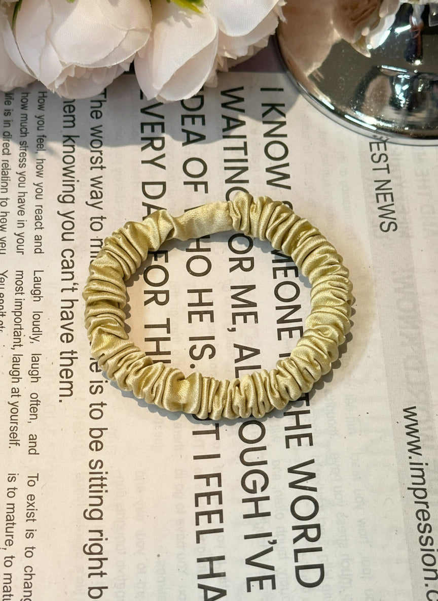 XS Dahlia mulberry Silk Scrunchies