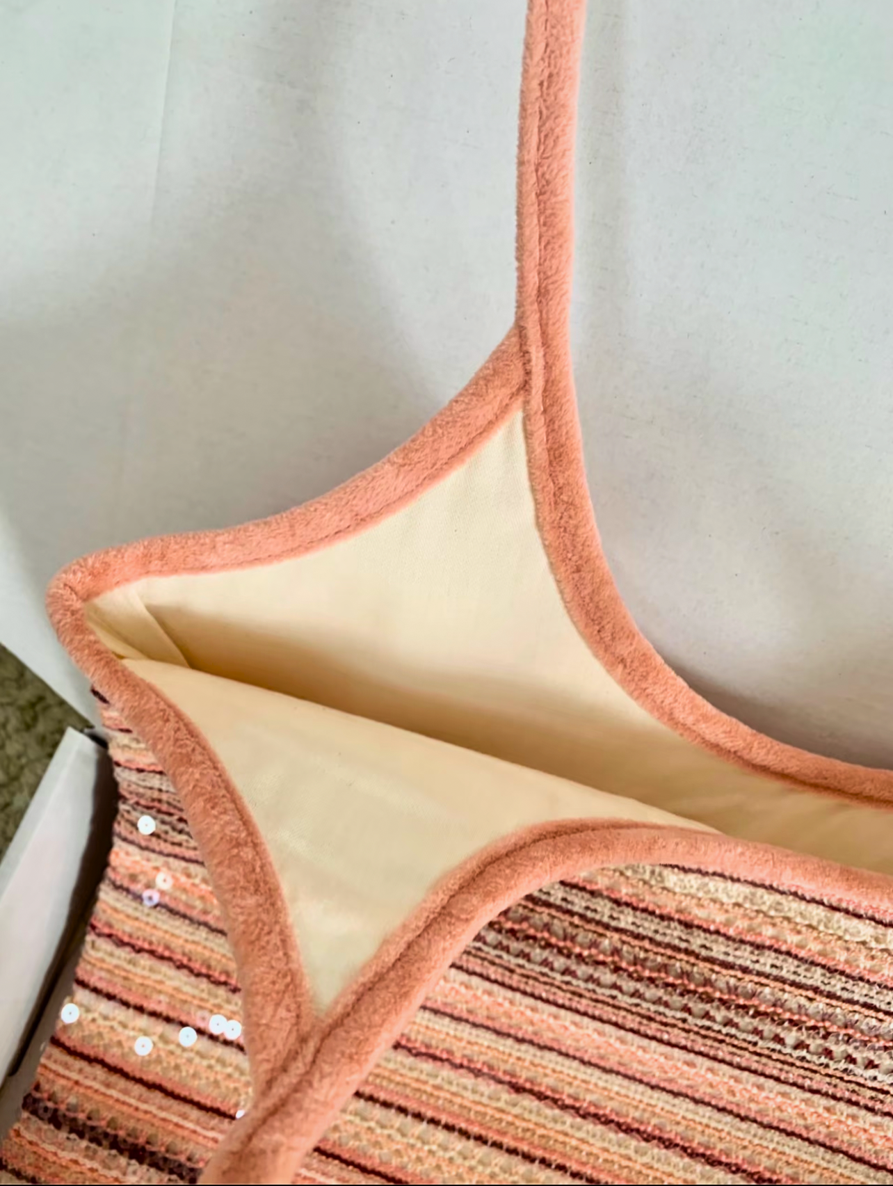 Mini Striped Sequins Evelyn Tote
