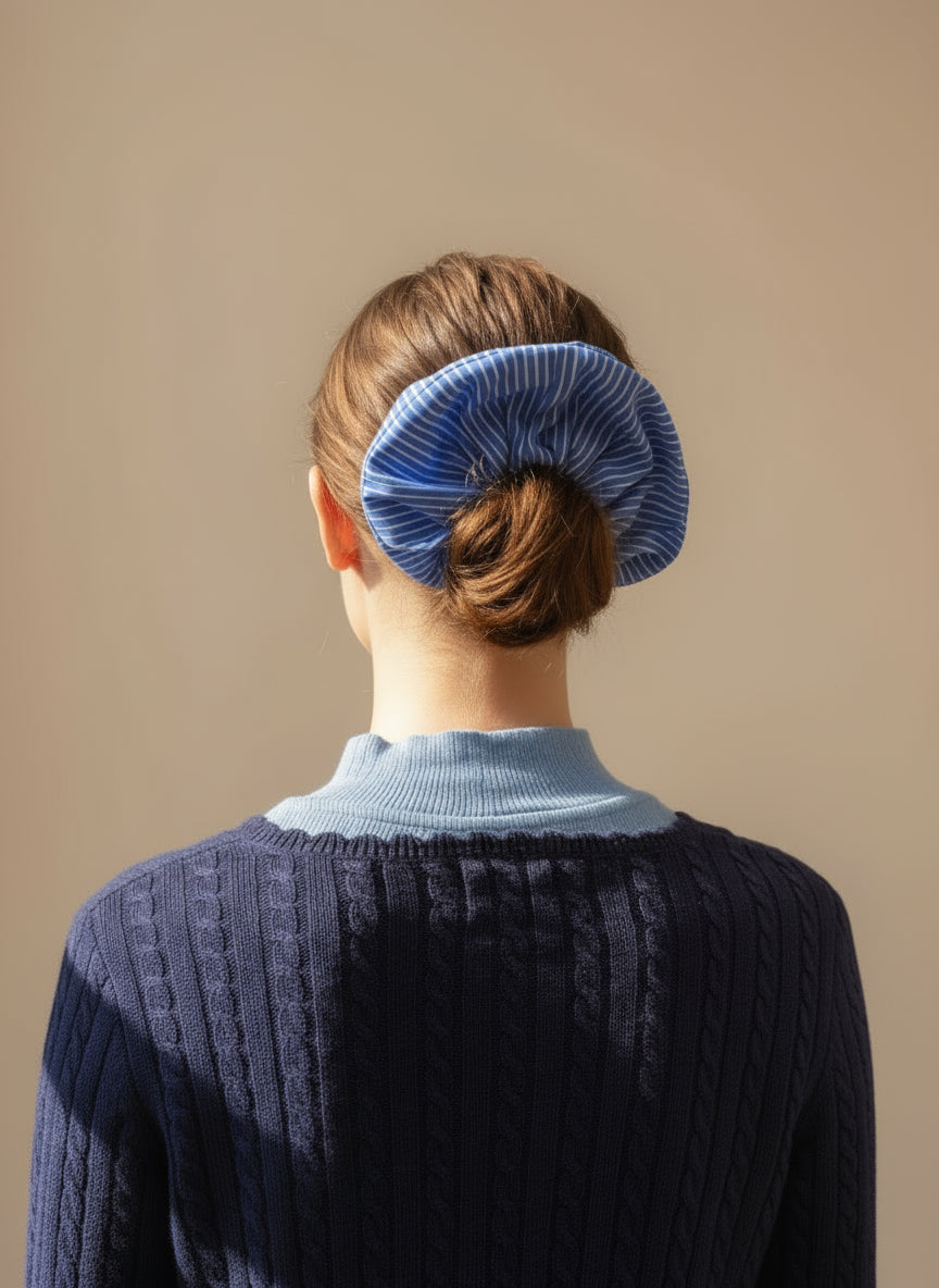 XL Una Striped Poplin Scrunchies