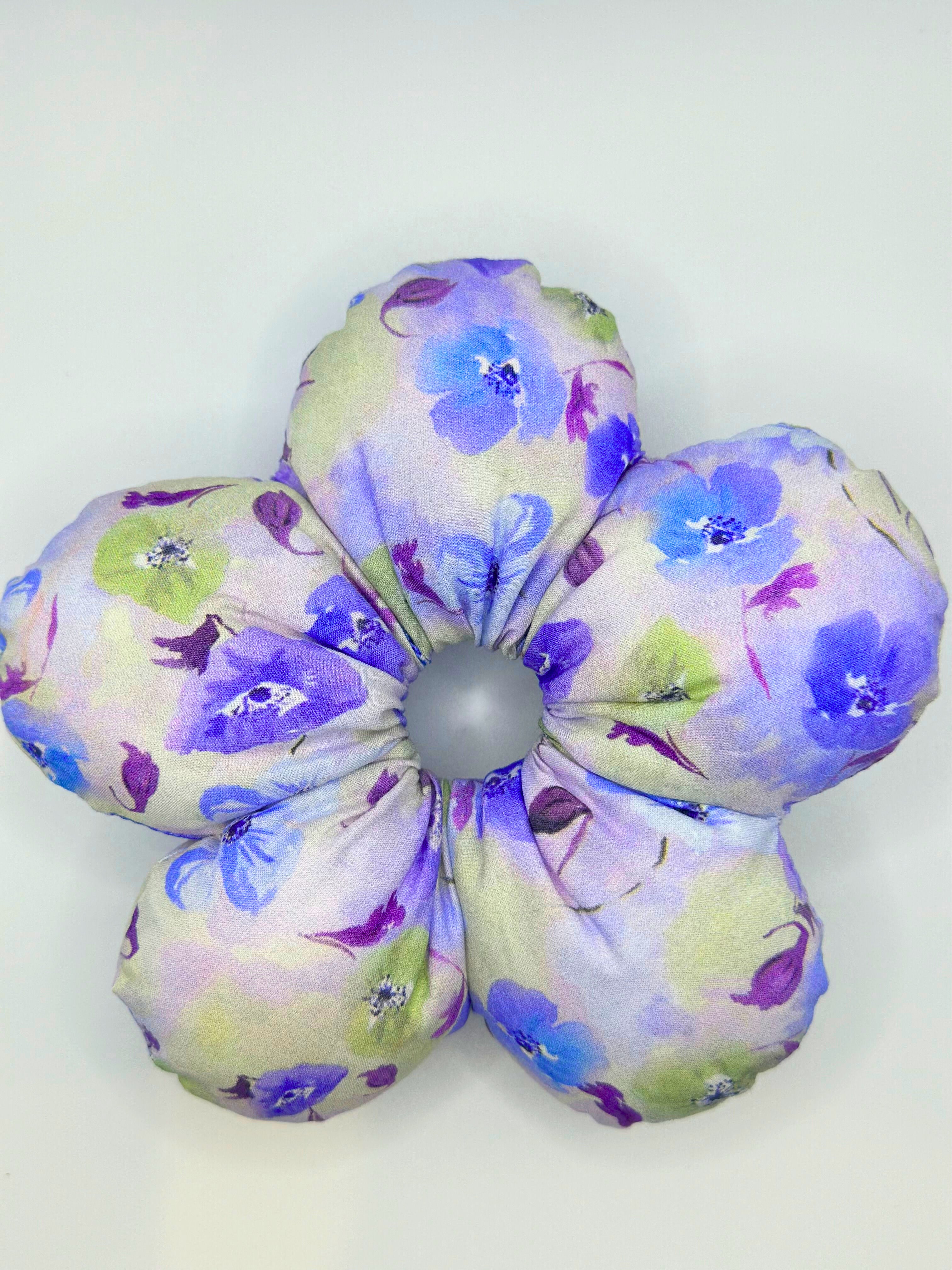 Poppy Flower Scrunchies