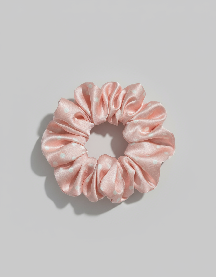 Medium Dahlia Mulberry Silk Scrunchies
