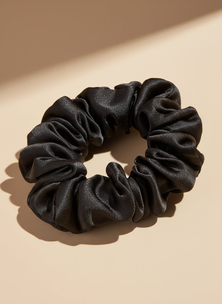 Small Dahlia Mulberry Silk Scrunchies