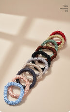 XS Dahlia mulberry Silk Scrunchies