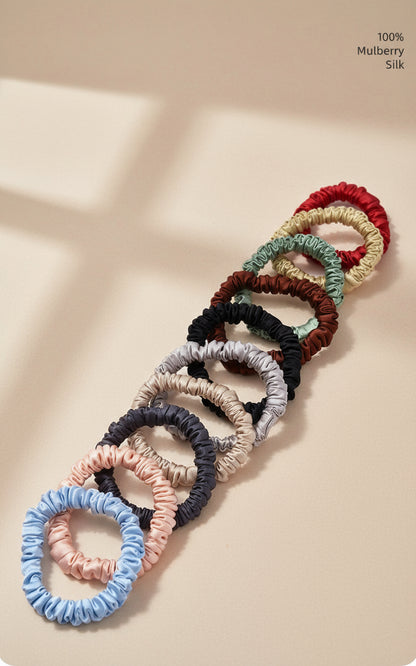XS Dahlia mulberry Silk Scrunchies