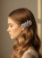 Lindsay 2 Tone Bejewelled Flat Bow