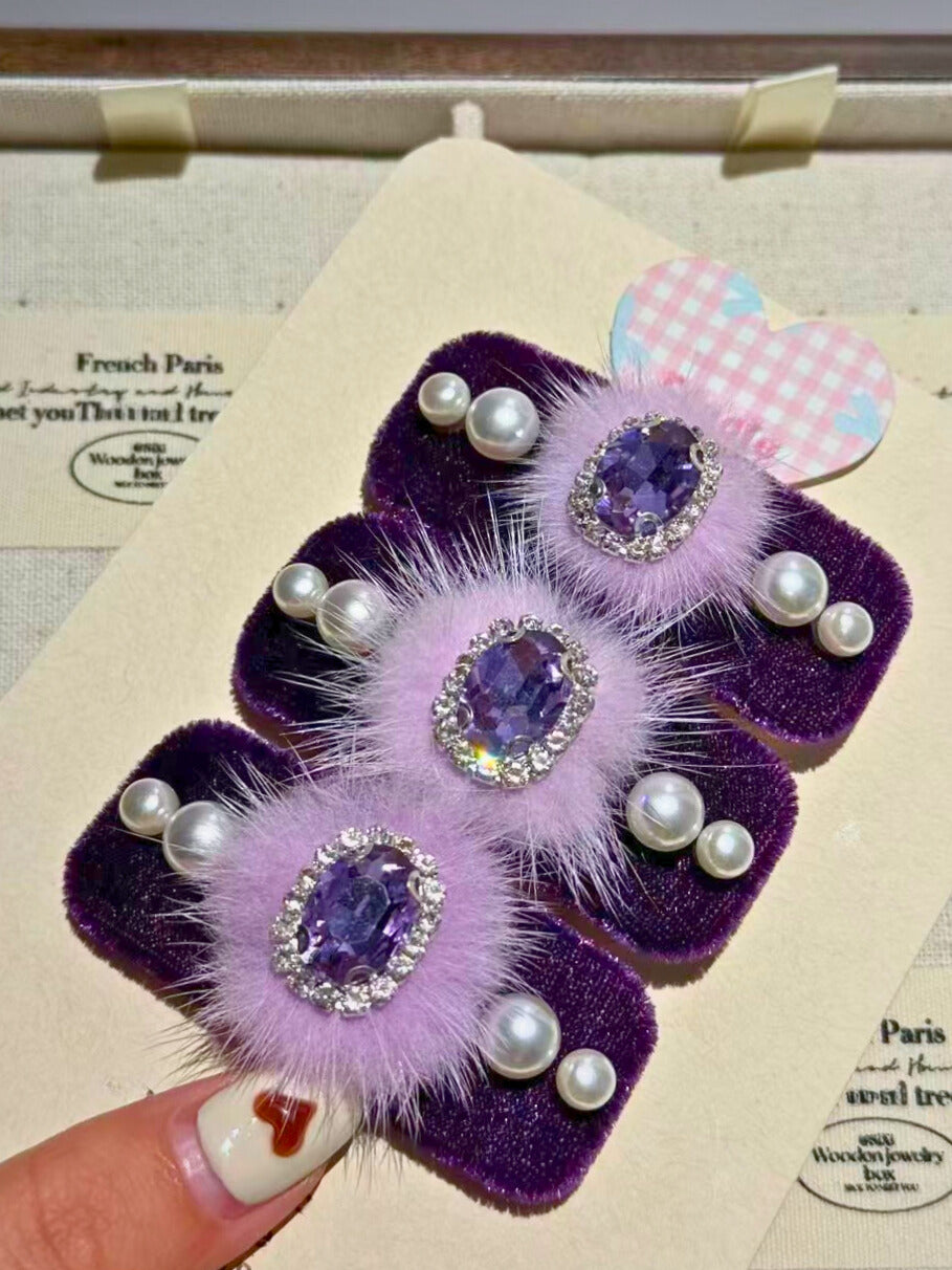 Nikki Pom Pom Velvet Bow