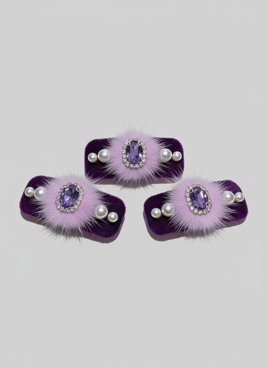 Nikki Pom Pom Velvet Bow