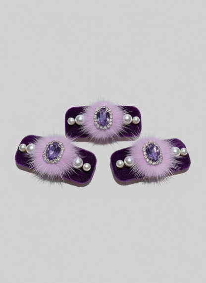 Nikki Pom Pom Velvet Bow
